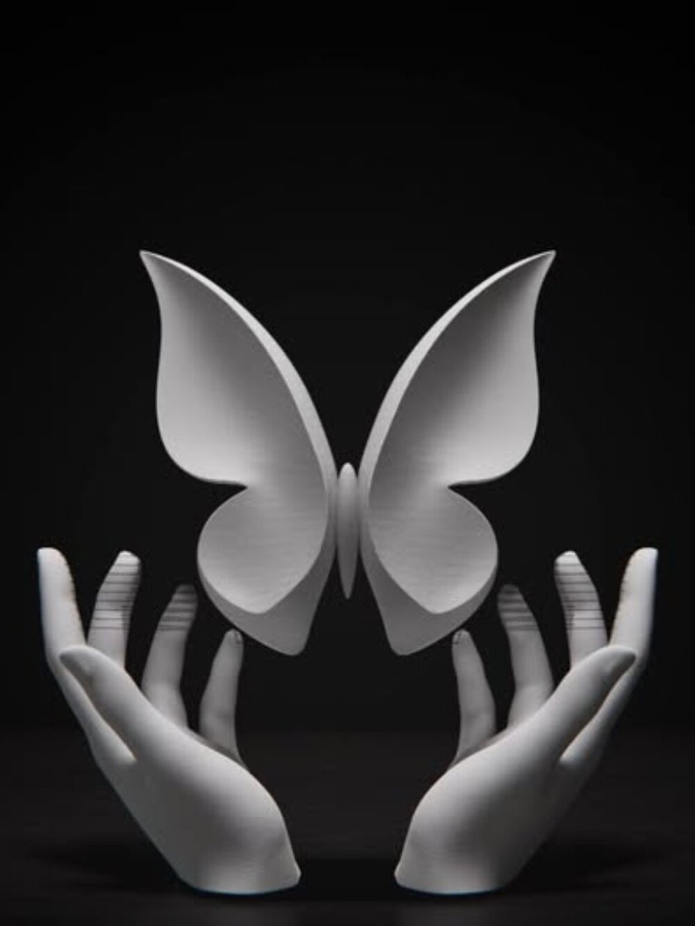 Floating Butterfly Sculpture – Modern Illusion Art Decor
